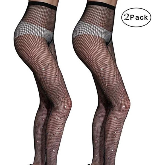 Accessories - Fishnet Stockings -Sparkle Rhinestone Fishnets